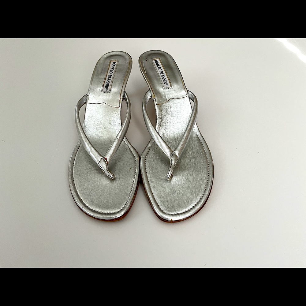 Manolo Blahnik, Silver Nappa Leather